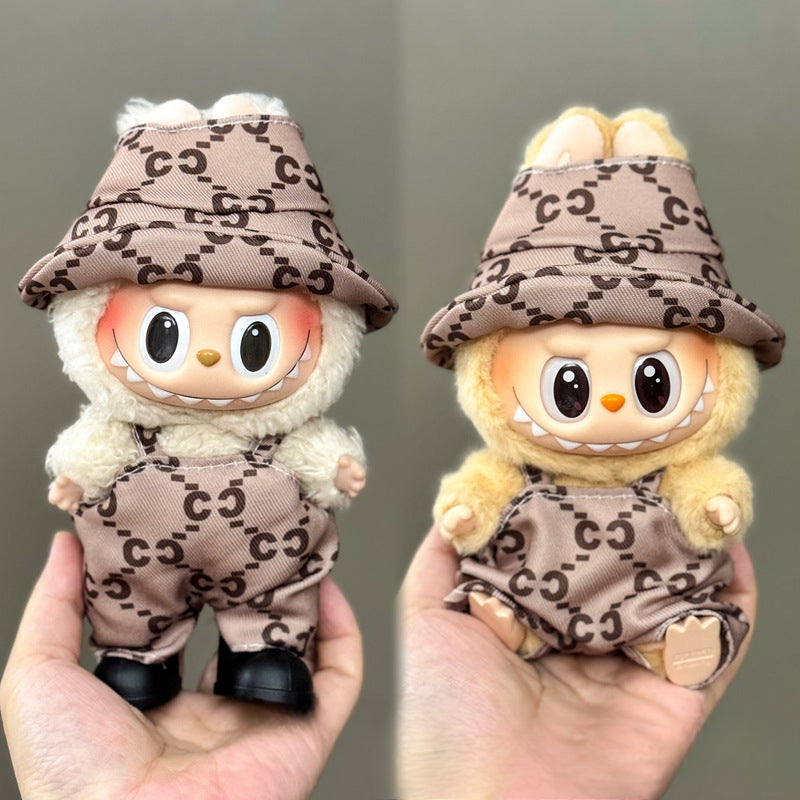 Applicable Only for Clothes Labubu Doll Clothes 123 Generation Labubu Clothes 17cm Pendant Plush Doll Set Dress