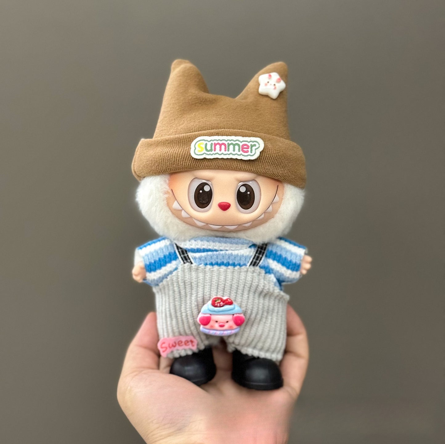 Applicable Only for Clothes Labubu Doll Clothes 123 Generation Labubu Clothes 17cm Pendant Plush Doll Set Dress