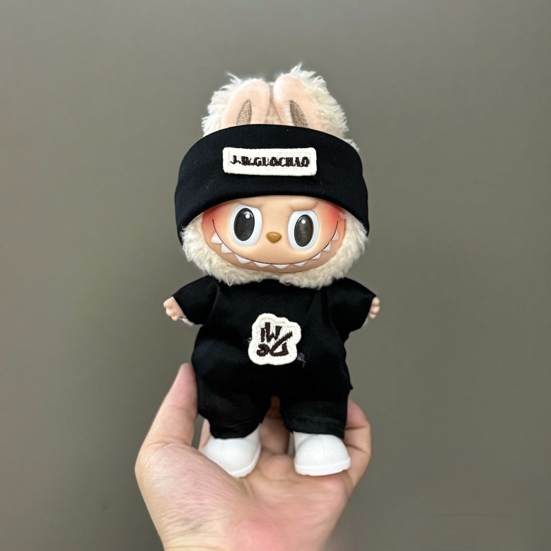 Applicable Only for Clothes Labubu Doll Clothes 123 Generation Labubu Clothes 17cm Pendant Plush Doll Set Dress
