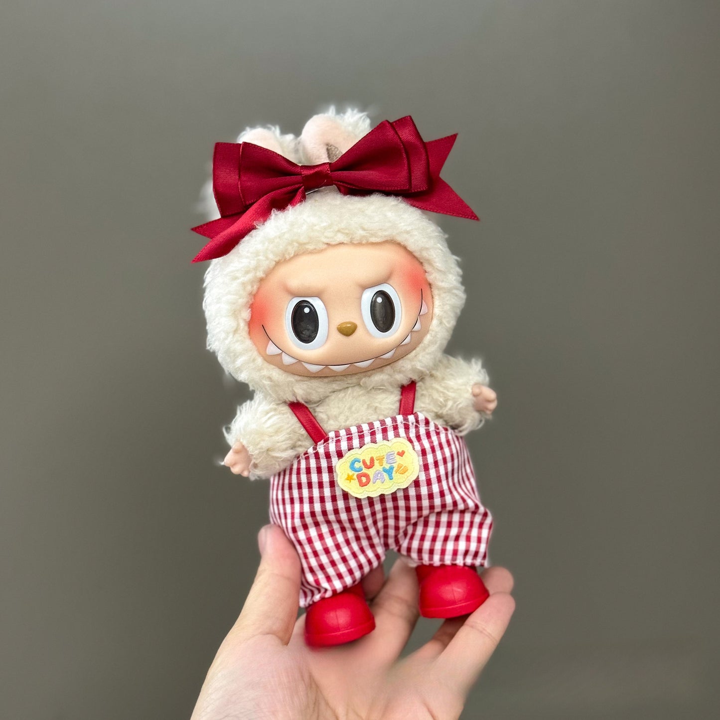 Applicable Only for Clothes Labubu Doll Clothes 123 Generation Labubu Clothes 17cm Pendant Plush Doll Set Dress