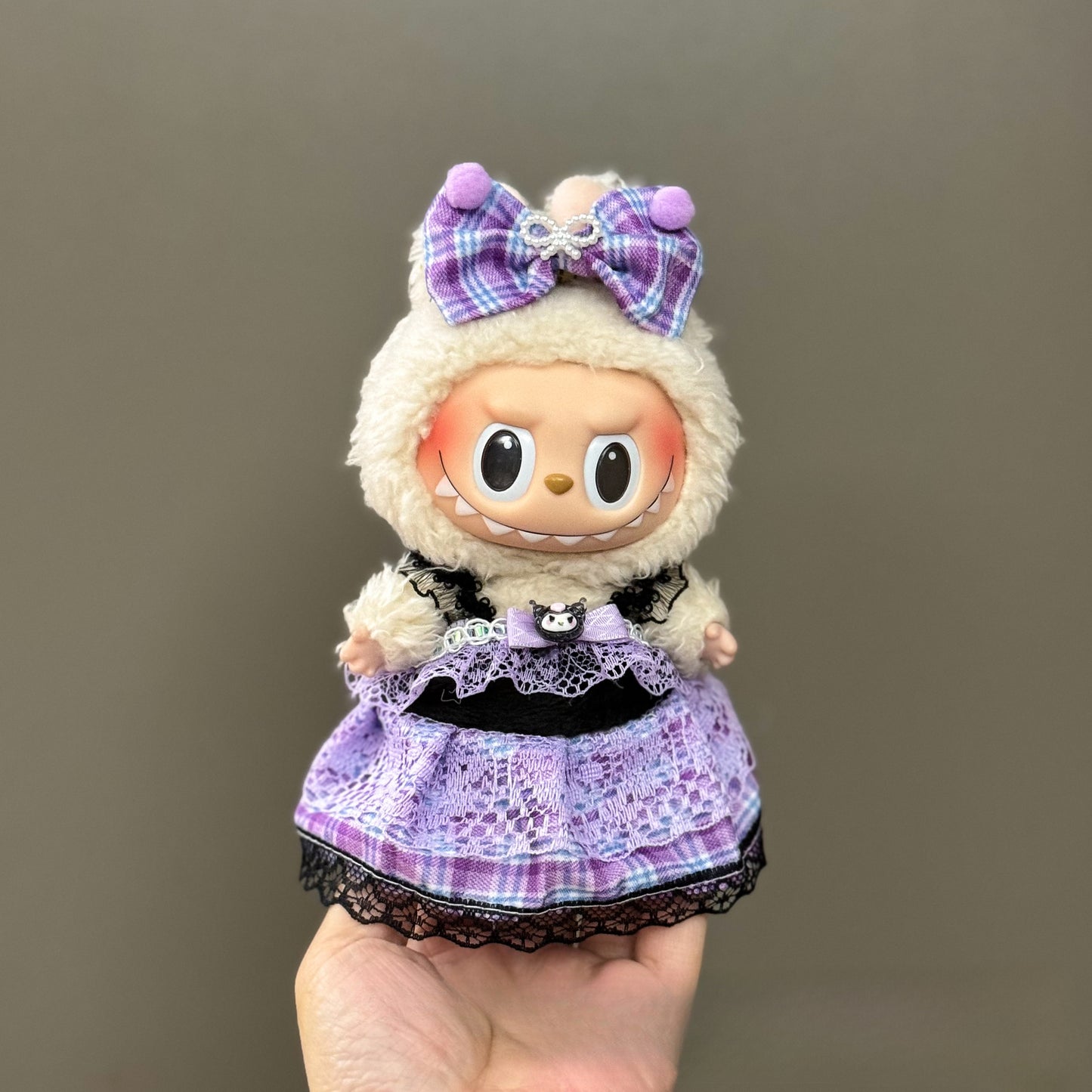 Applicable Only for Clothes Labubu Doll Clothes 123 Generation Labubu Clothes 17cm Pendant Plush Doll Set Dress