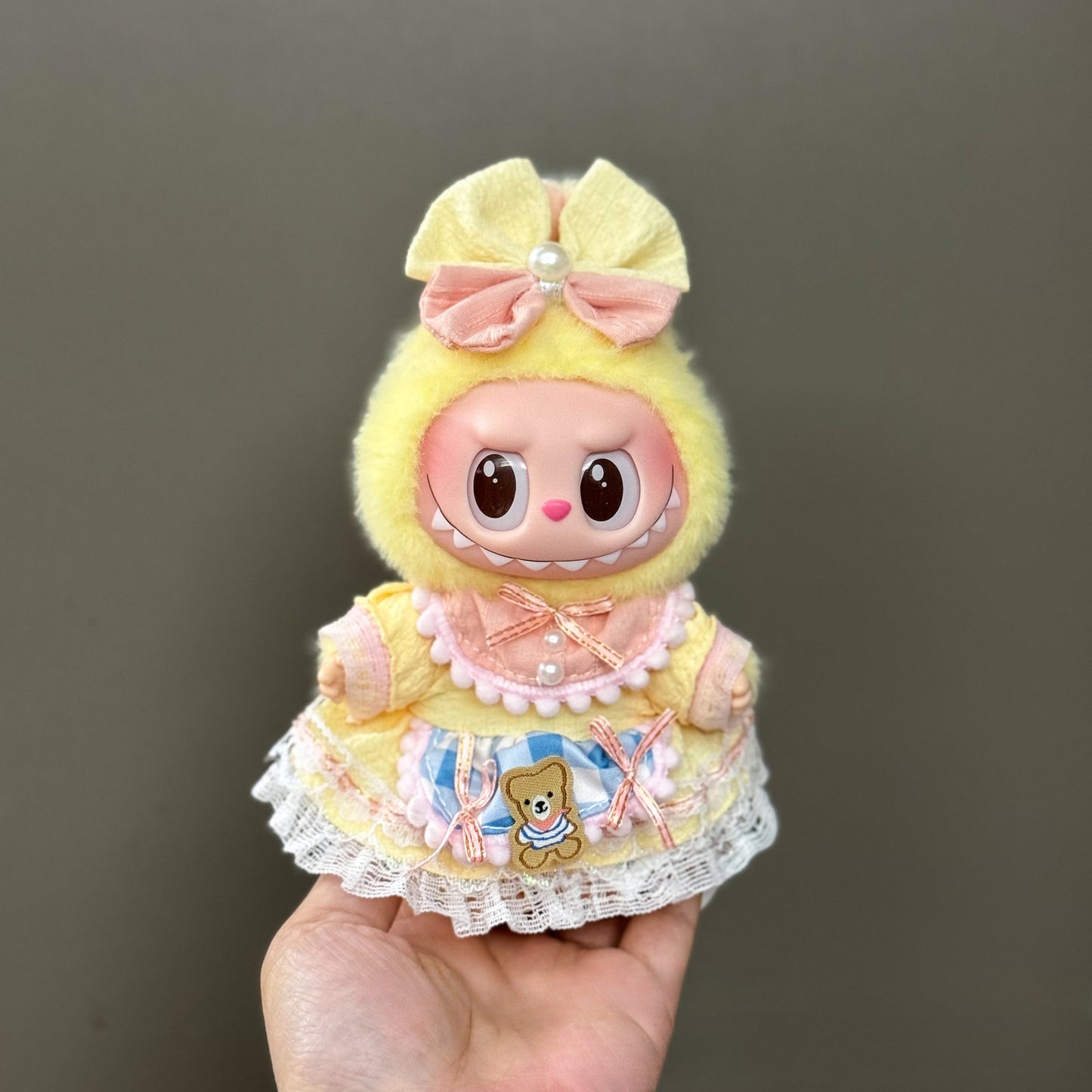 Applicable Only for Clothes Labubu Doll Clothes 123 Generation Labubu Clothes 17cm Pendant Plush Doll Set Dress