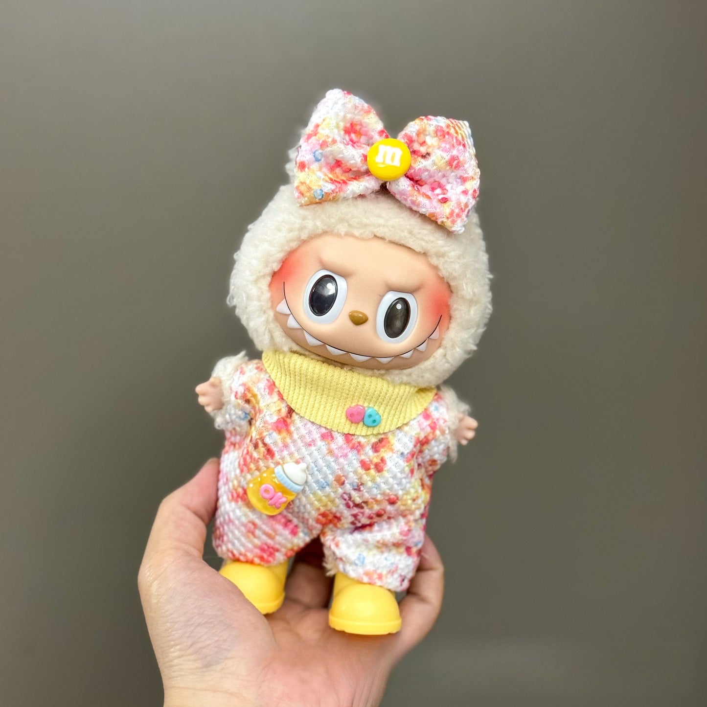 Applicable Only for Clothes Labubu Doll Clothes 123 Generation Labubu Clothes 17cm Pendant Plush Doll Set Dress