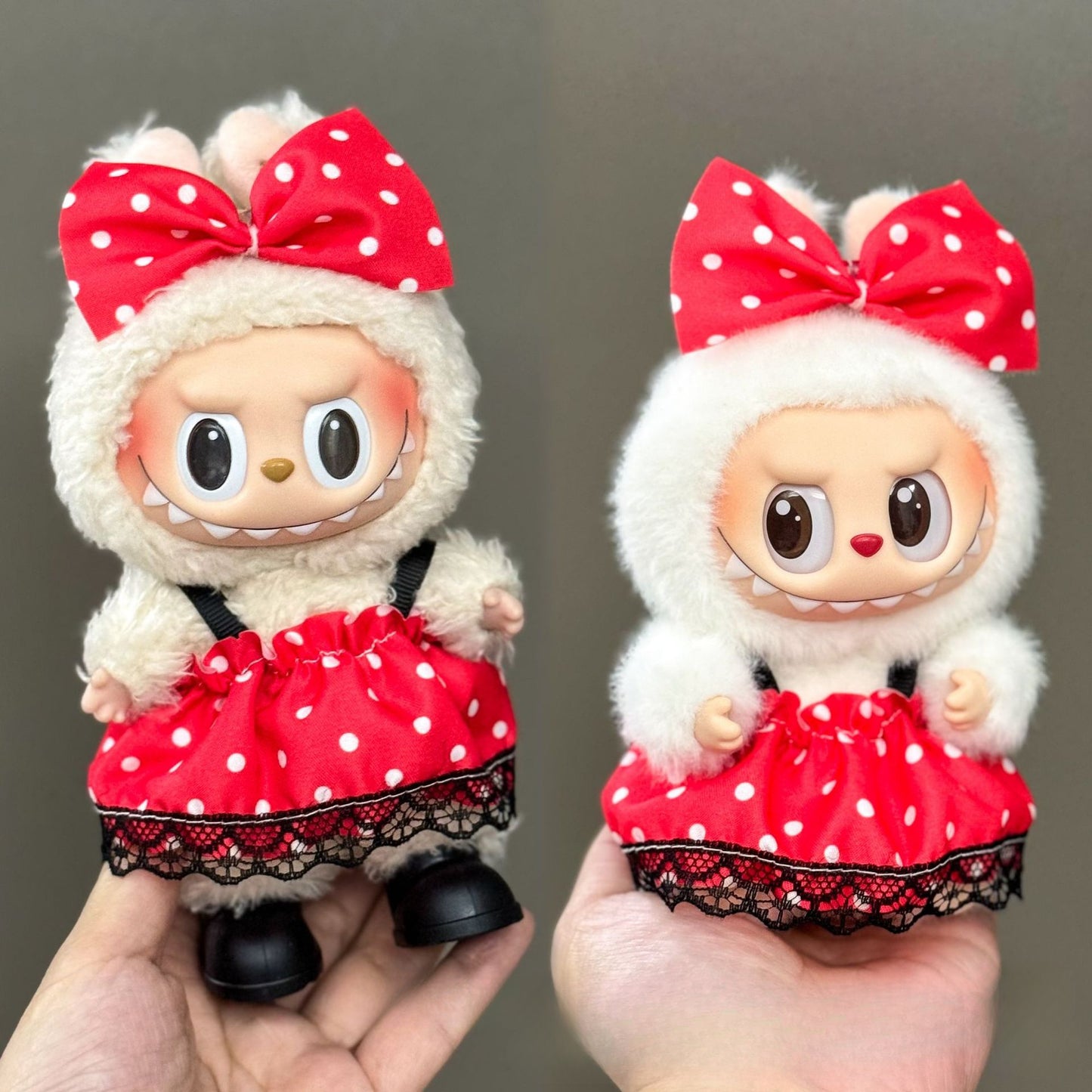 Applicable Only for Clothes Labubu Doll Clothes 123 Generation Labubu Clothes 17cm Pendant Plush Doll Set Dress