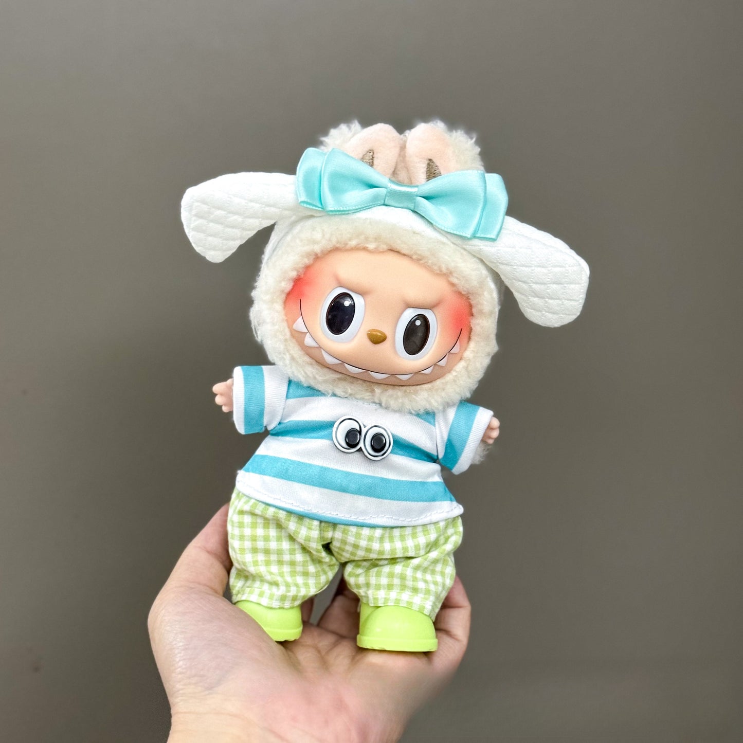 Applicable Only for Clothes Labubu Doll Clothes 123 Generation Labubu Clothes 17cm Pendant Plush Doll Set Dress