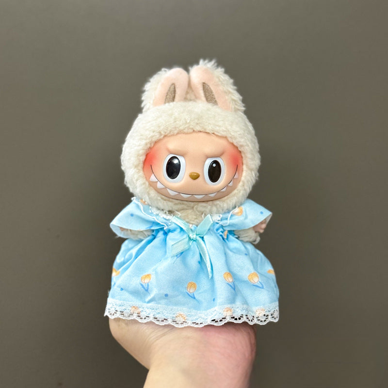 Applicable Only for Clothes Labubu Doll Clothes 123 Generation Labubu Clothes 17cm Pendant Plush Doll Set Dress