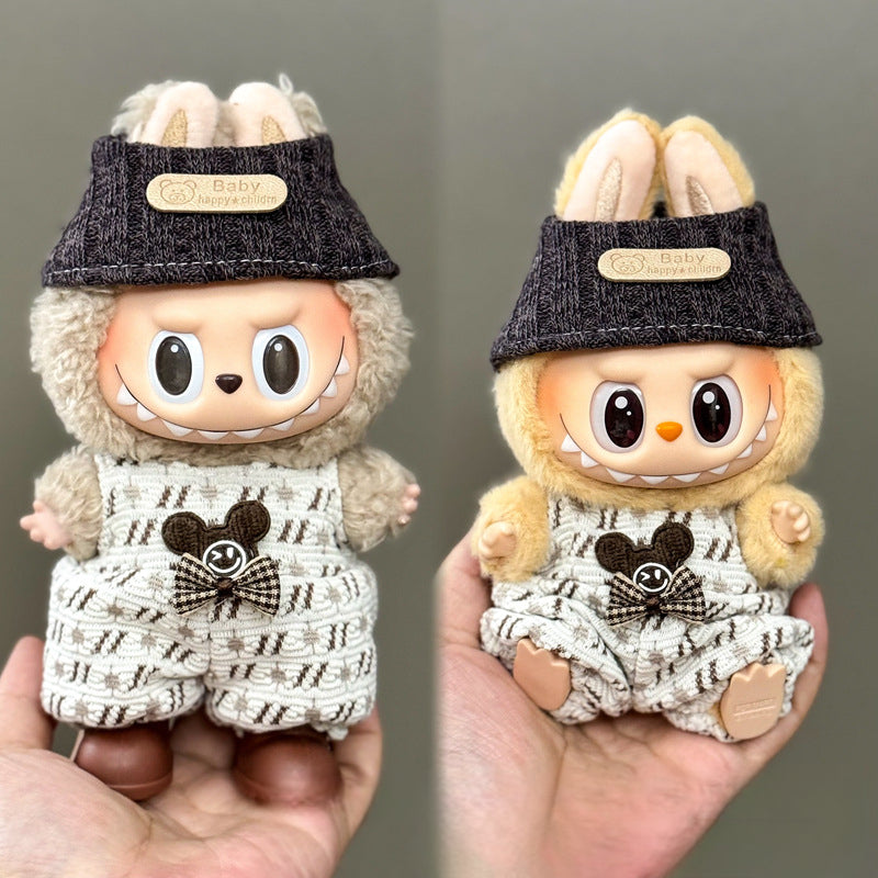 Applicable Only for Clothes Labubu Doll Clothes 123 Generation Labubu Clothes 17cm Pendant Plush Doll Set Dress