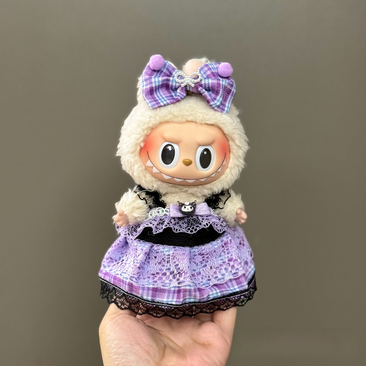 Applicable Only for Clothes Labubu Doll Clothes 123 Generation Labubu Clothes 17cm Pendant Plush Doll Set Dress
