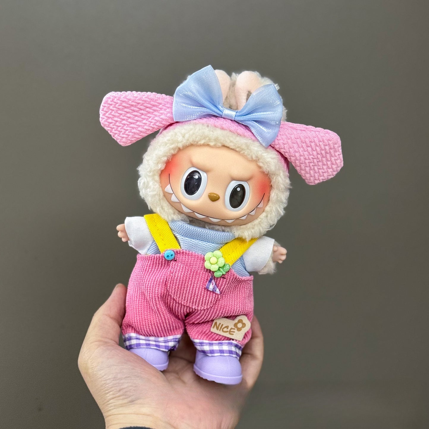 Applicable Only for Clothes Labubu Doll Clothes 123 Generation Labubu Clothes 17cm Pendant Plush Doll Set Dress