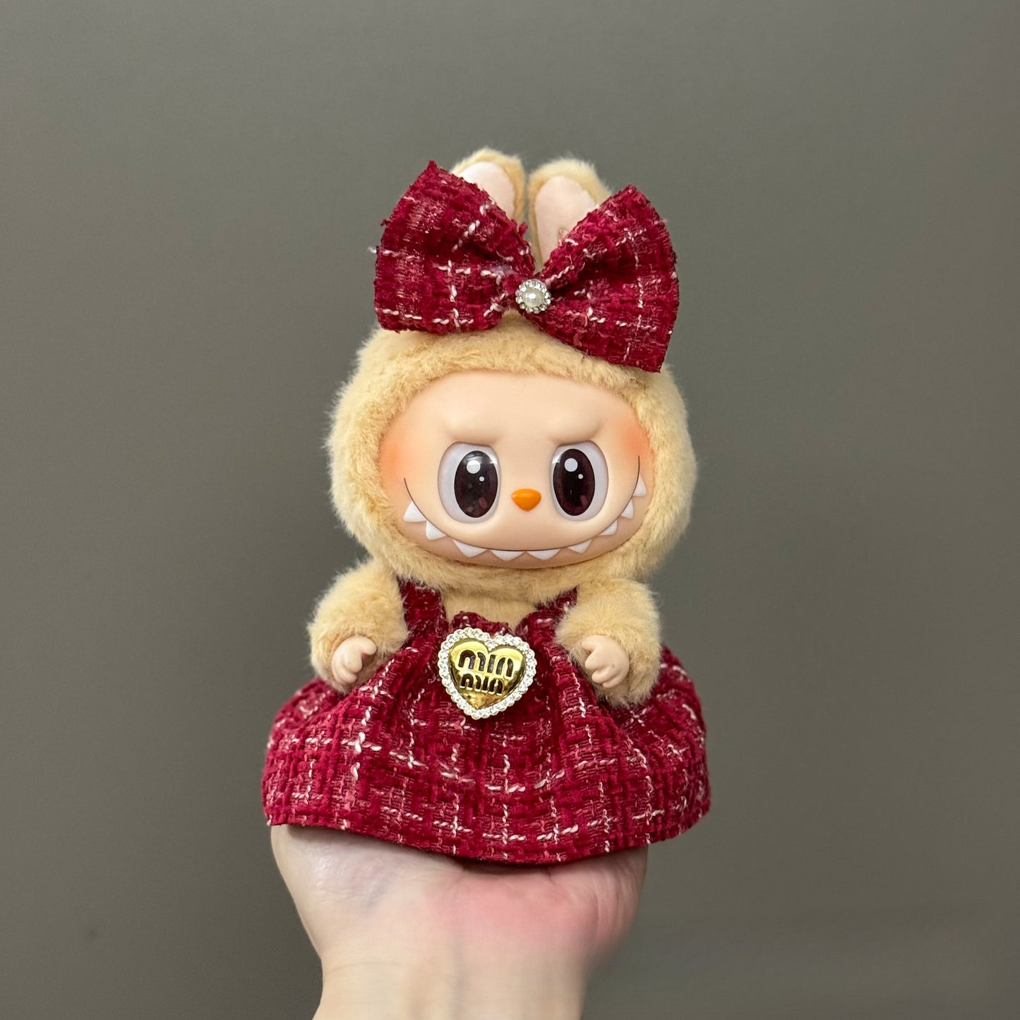 Applicable Only for Clothes Labubu Doll Clothes 123 Generation Labubu Clothes 17cm Pendant Plush Doll Set Dress