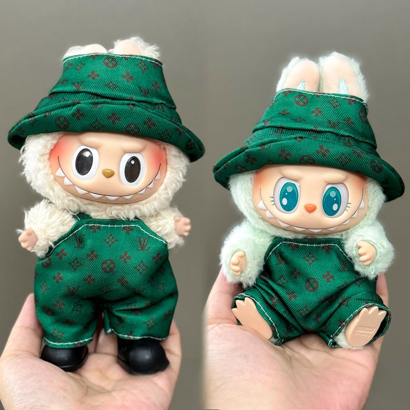 Applicable Only for Clothes Labubu Doll Clothes 123 Generation Labubu Clothes 17cm Pendant Plush Doll Set Dress