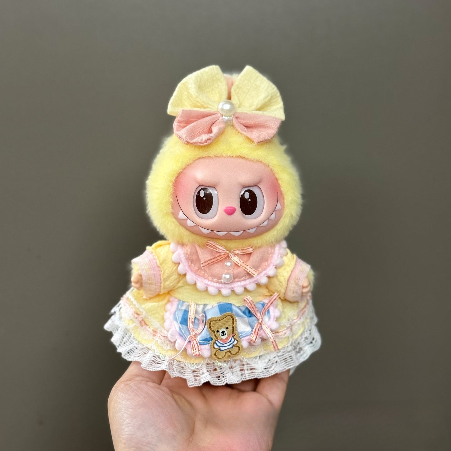 Applicable Only for Clothes Labubu Doll Clothes 123 Generation Labubu Clothes 17cm Pendant Plush Doll Set Dress