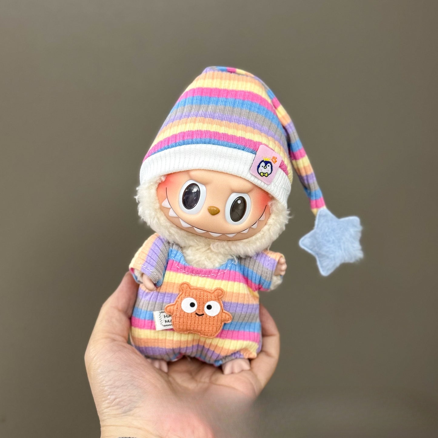 Applicable Only for Clothes Labubu Doll Clothes 123 Generation Labubu Clothes 17cm Pendant Plush Doll Set Dress