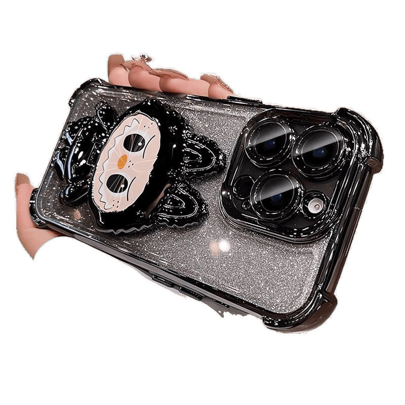 Labubu Stand Compatible with Huawei Phone Case with Makeup Mirror Full Coverage Anti-drop Women's Wholesale Free Shipping