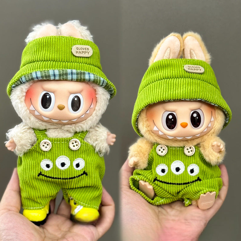 Applicable Only for Clothes Labubu Doll Clothes 123 Generation Labubu Clothes 17cm Pendant Plush Doll Set Dress