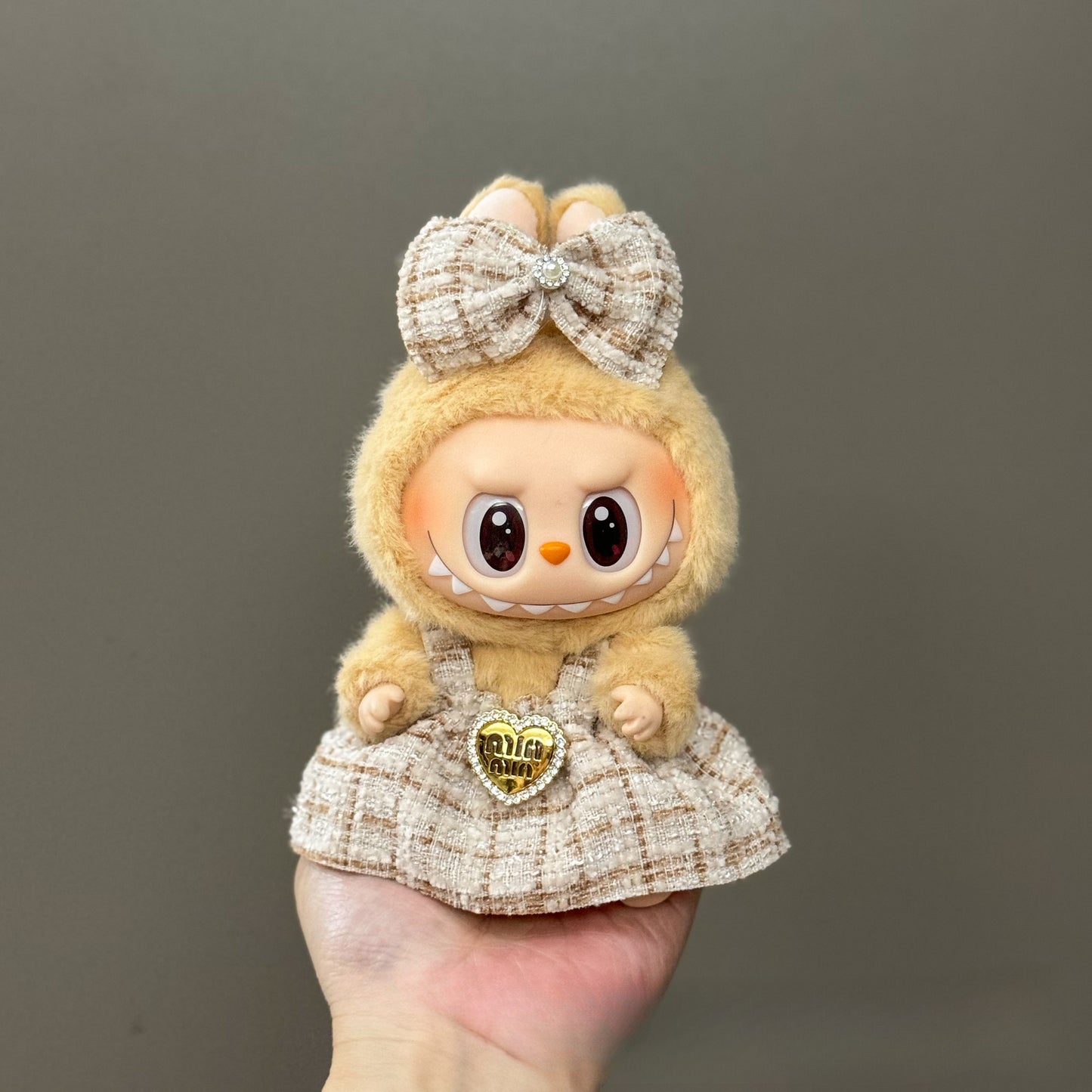 Applicable Only for Clothes Labubu Doll Clothes 123 Generation Labubu Clothes 17cm Pendant Plush Doll Set Dress