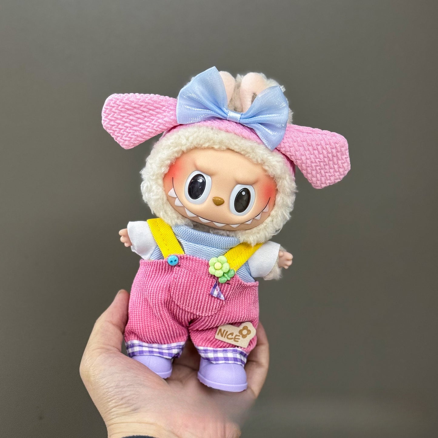 Applicable Only for Clothes Labubu Doll Clothes 123 Generation Labubu Clothes 17cm Pendant Plush Doll Set Dress