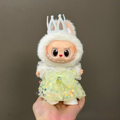 Applicable Only for Clothes Labubu Doll Clothes 123 Generation Labubu Clothes 17cm Pendant Plush Doll Set Dress