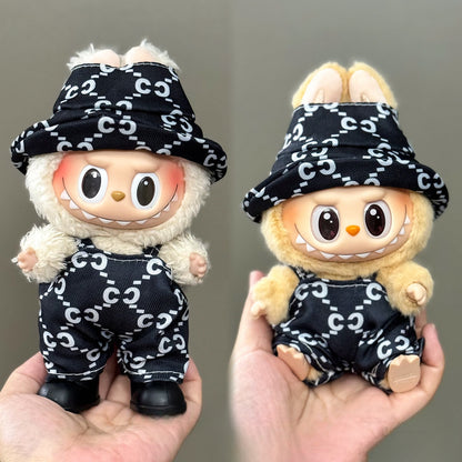 Applicable Only for Clothes Labubu Doll Clothes 123 Generation Labubu Clothes 17cm Pendant Plush Doll Set Dress