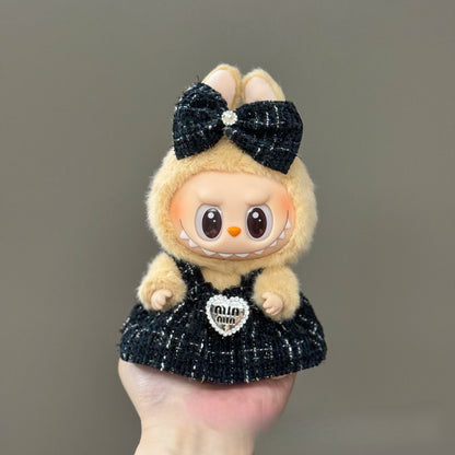 Applicable Only for Clothes Labubu Doll Clothes 123 Generation Labubu Clothes 17cm Pendant Plush Doll Set Dress