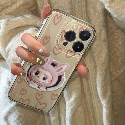 Cross-border New Labubu Phone Case Compatible with iPhone 16 Pro Max/15 Transparent Case