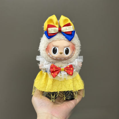 Applicable Only for Clothes Labubu Doll Clothes 123 Generation Labubu Clothes 17cm Pendant Plush Doll Set Dress