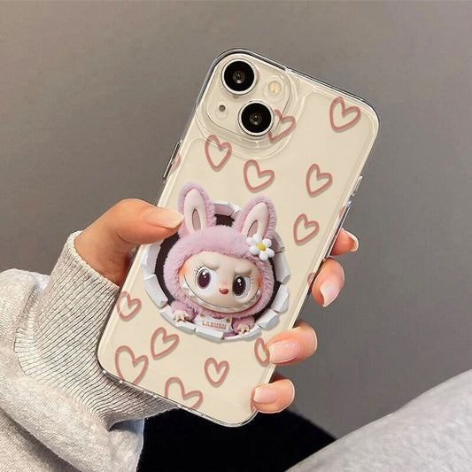 Cross-border New Labubu Phone Case Compatible with iPhone 16 Pro Max/15 Transparent Case