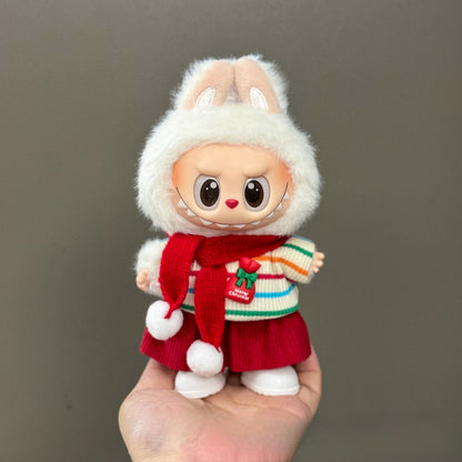 Applicable Only for Clothes Labubu Doll Clothes 123 Generation Labubu Clothes 17cm Pendant Plush Doll Set Dress