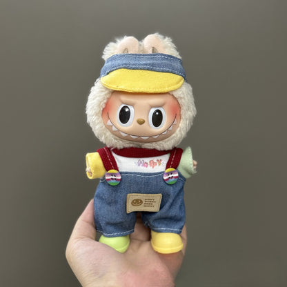 Applicable Only for Clothes Labubu Doll Clothes 123 Generation Labubu Clothes 17cm Pendant Plush Doll Set Dress