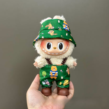 Applicable Only for Clothes Labubu Doll Clothes 123 Generation Labubu Clothes 17cm Pendant Plush Doll Set Dress