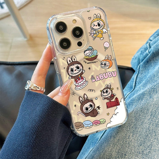 Compatible iPhone 16 Pro Max Phone Case Apple 15 Hot Sale 13 New Model 12 Magnetic Stand Cover 14 Labubu