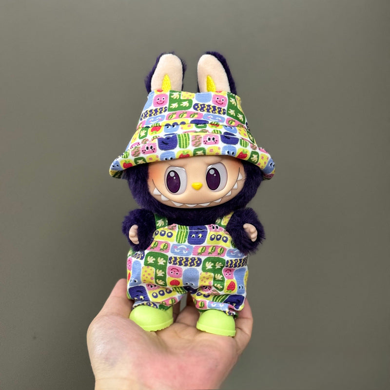 Applicable Only for Clothes Labubu Doll Clothes 123 Generation Labubu Clothes 17cm Pendant Plush Doll Set Dress