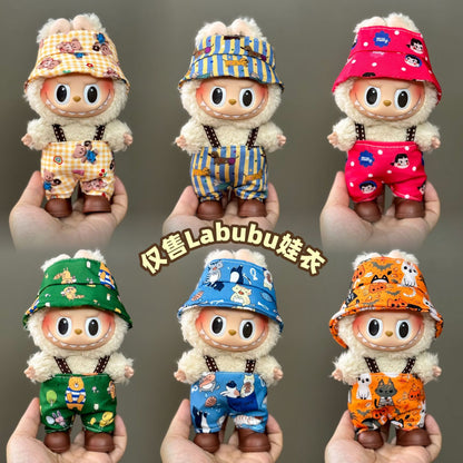 Applicable Only for Clothes Labubu Doll Clothes 123 Generation Labubu Clothes 17cm Pendant Plush Doll Set Dress