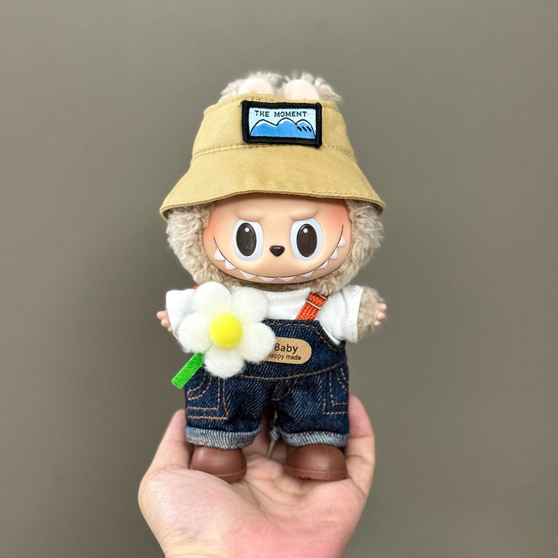 Applicable Only for Clothes Labubu Doll Clothes 123 Generation Labubu Clothes 17cm Pendant Plush Doll Set Dress