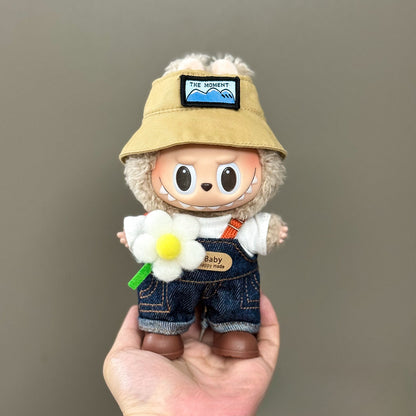 Applicable Only for Clothes Labubu Doll Clothes 123 Generation Labubu Clothes 17cm Pendant Plush Doll Set Dress