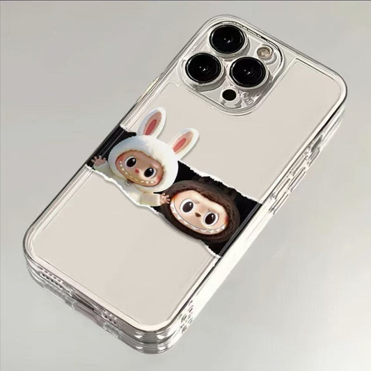 Minimalist Apple 16 Labubu Phone Case iPhone 13/14/15 Pro Max Full Coverage 12/11 Space XR/XS