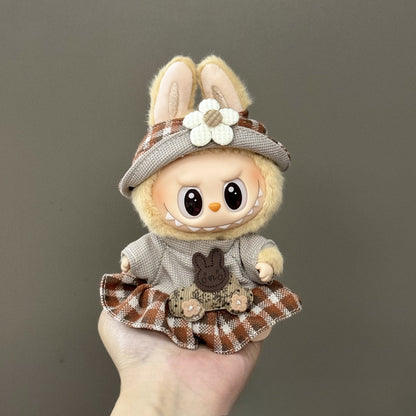 Applicable Only for Clothes Labubu Doll Clothes 123 Generation Labubu Clothes 17cm Pendant Plush Doll Set Dress