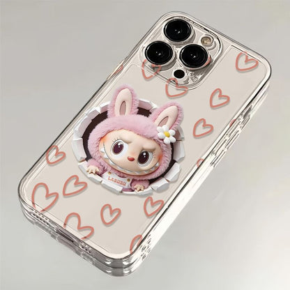 Cross-border New Labubu Phone Case Compatible with iPhone 16 Pro Max/15 Transparent Case