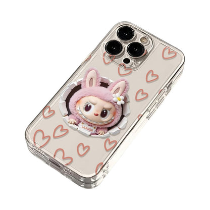Cross-border New Labubu Phone Case Compatible with iPhone 16 Pro Max/15 Transparent Case