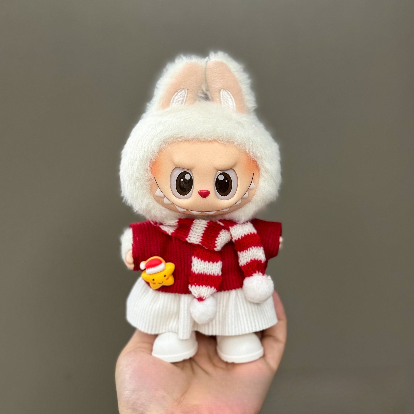 Applicable Only for Clothes Labubu Doll Clothes 123 Generation Labubu Clothes 17cm Pendant Plush Doll Set Dress