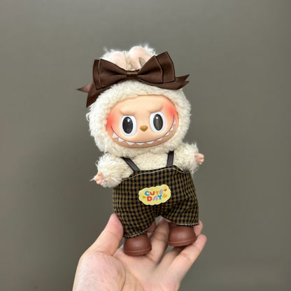 Applicable Only for Clothes Labubu Doll Clothes 123 Generation Labubu Clothes 17cm Pendant Plush Doll Set Dress