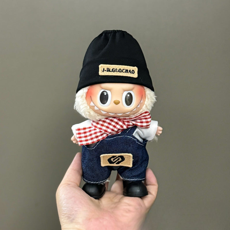 Applicable Only for Clothes Labubu Doll Clothes 123 Generation Labubu Clothes 17cm Pendant Plush Doll Set Dress