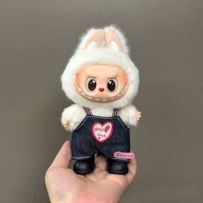 Applicable Only for Clothes Labubu Doll Clothes 123 Generation Labubu Clothes 17cm Pendant Plush Doll Set Dress