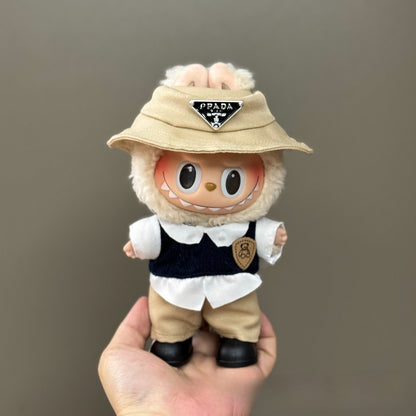 Applicable Only for Clothes Labubu Doll Clothes 123 Generation Labubu Clothes 17cm Pendant Plush Doll Set Dress