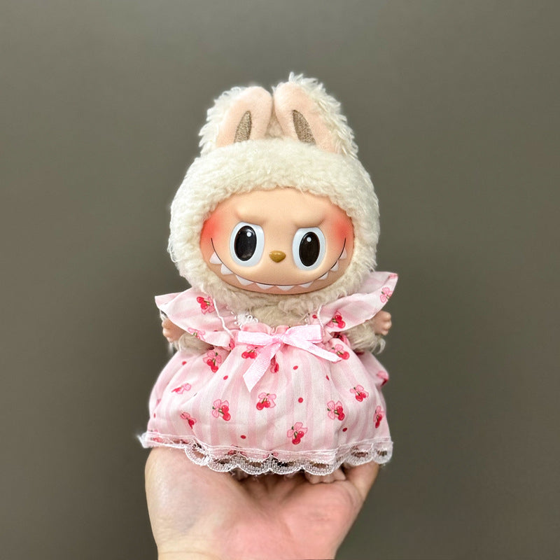 Applicable Only for Clothes Labubu Doll Clothes 123 Generation Labubu Clothes 17cm Pendant Plush Doll Set Dress
